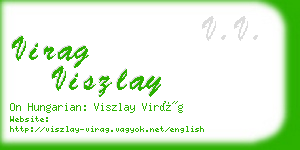 virag viszlay business card